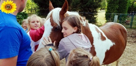 Pferde und Mädchen